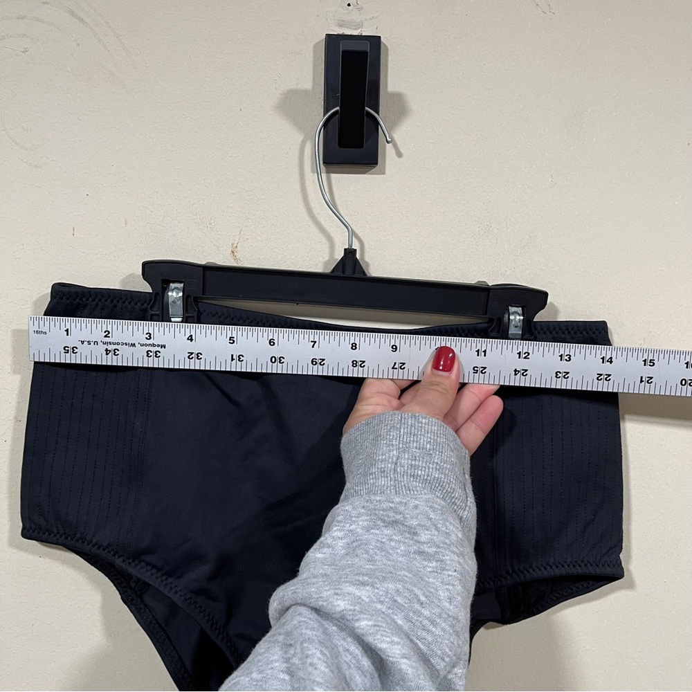 NWT Malia Mills BAMBI - SIGNATURE BLACK bikini bottoms high rise size 14 - Picture 4 of 10